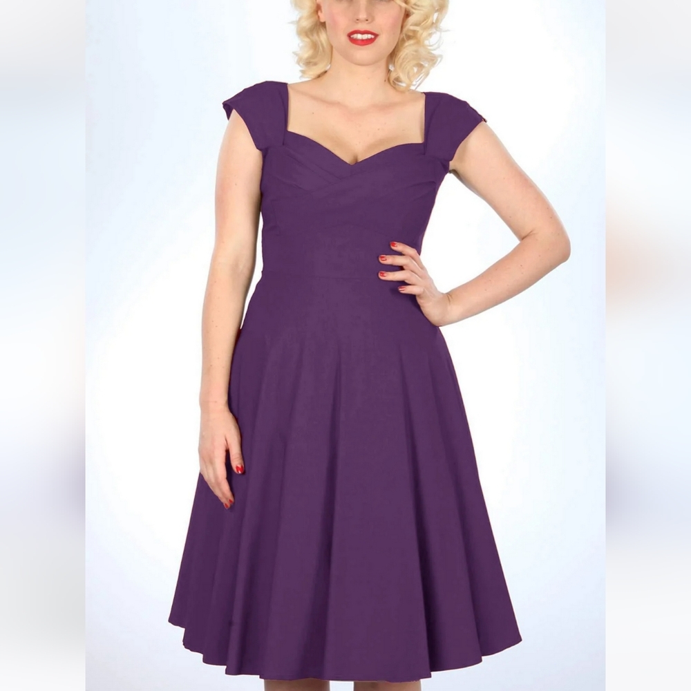 Stop Staring! Purple swing dress